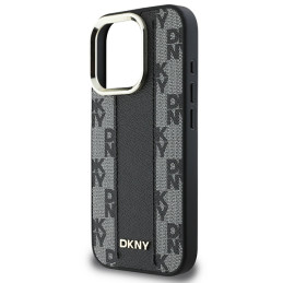 Etui DKNY Checkered Pattern Magsafe do iPhone 16 Pro Max,  czarne