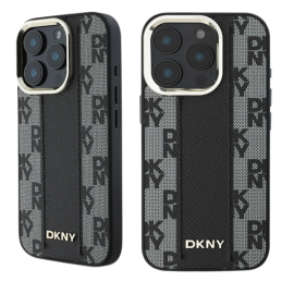 Etui DKNY Checkered Pattern Magsafe do iPhone 16 Pro Max,  czarne
