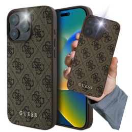 Etui Guess 4G Classic do iPhone 16 Pro Max, brązowy/brown