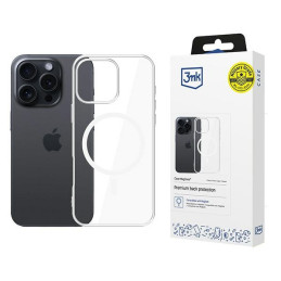 Etui 3mk Clear MagCase do MagSafe, do iPhone 16 Pro Max, przezroczysto-białe