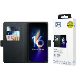 Etui 3MK Wallet Case do iPhone 16 Pro Max, czarne
