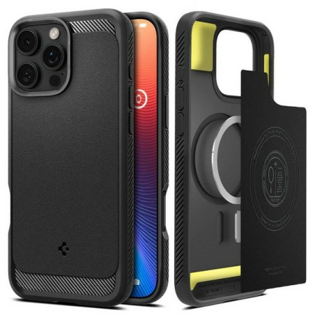 Etui Spigen Rugged Armor do iPhone 16 Pro Max czarny mat/black matte
