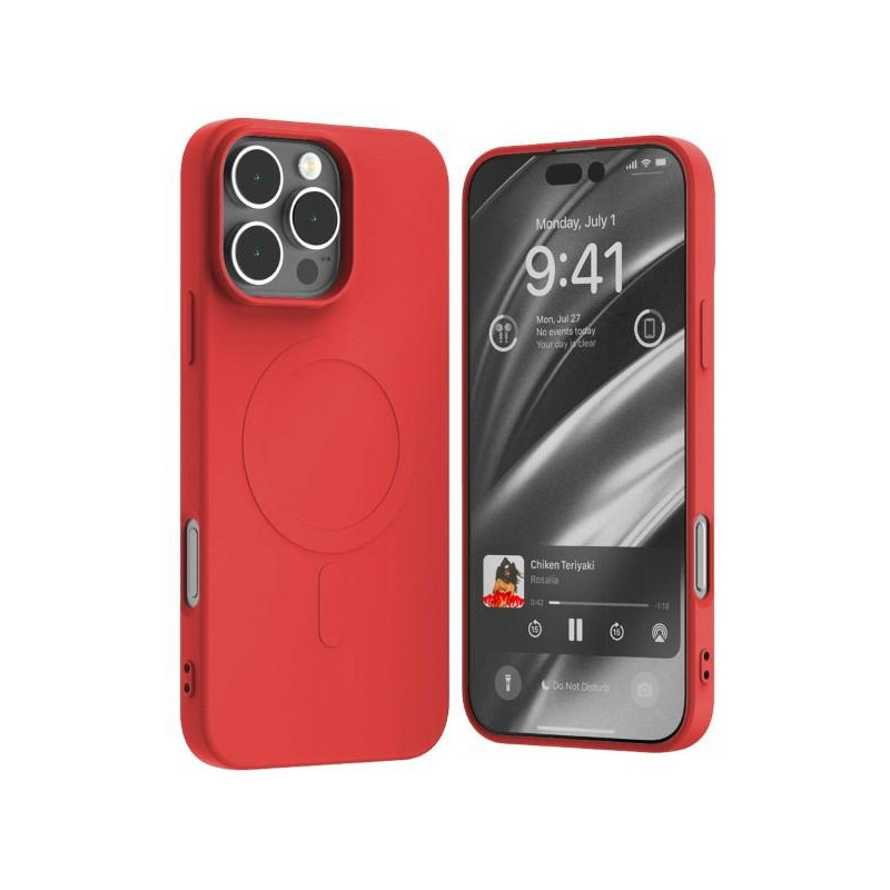 Etui Mercury MagSafe Semi-Silicone do iPhone 16 Pro Max, czerwony /red