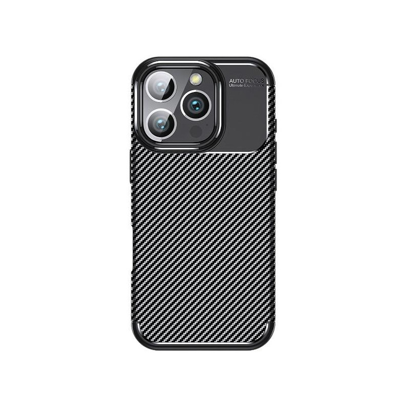 Etui Beline Carbon Armor do iPhone 16 Pro Max, czarne