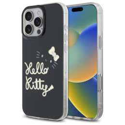 Etui Hello Kitty IML Golden Diva MagSafe do iPhone 16 Pro Max, czarny/black