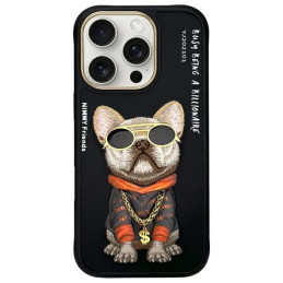 Etui Nimmy Glasses Cool Dog do iPhone 16 Pro Max, czarny/black
