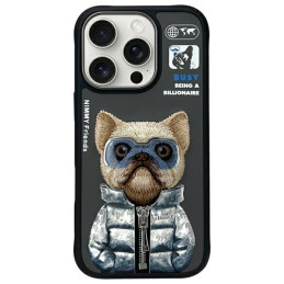 Etui Nimmy Cool&Cute 2.0 Dog do iPhone 16 Pro Max, czarny/black