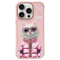Etui Nimmy  Cool&Cute 2.0 Cat do iPhone 16 Pro Max, różowy/pink