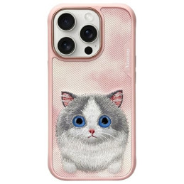 Etui Nimmy Big Eyed Pet 2.0 Cat do iPhone 16 Pro Max, różowy/pink