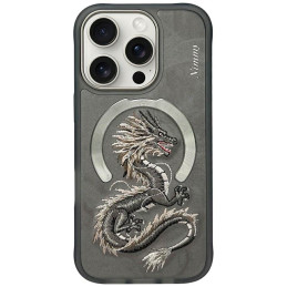 Etui Nimmy Dragon MagSafe do iPhone 16 Pro Max, szary