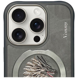 Etui Nimmy Dragon MagSafe do iPhone 16 Pro Max, szary