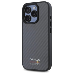 Etui Red Bull Carbon Fiber Shiny Logo MagSafe do iPhone 16 Pro Max, czarne