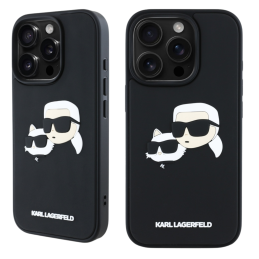 Etui Karl Lagerfeld HC 3D Rubber Double Heads do iPhone 16 Pro Max, czarny