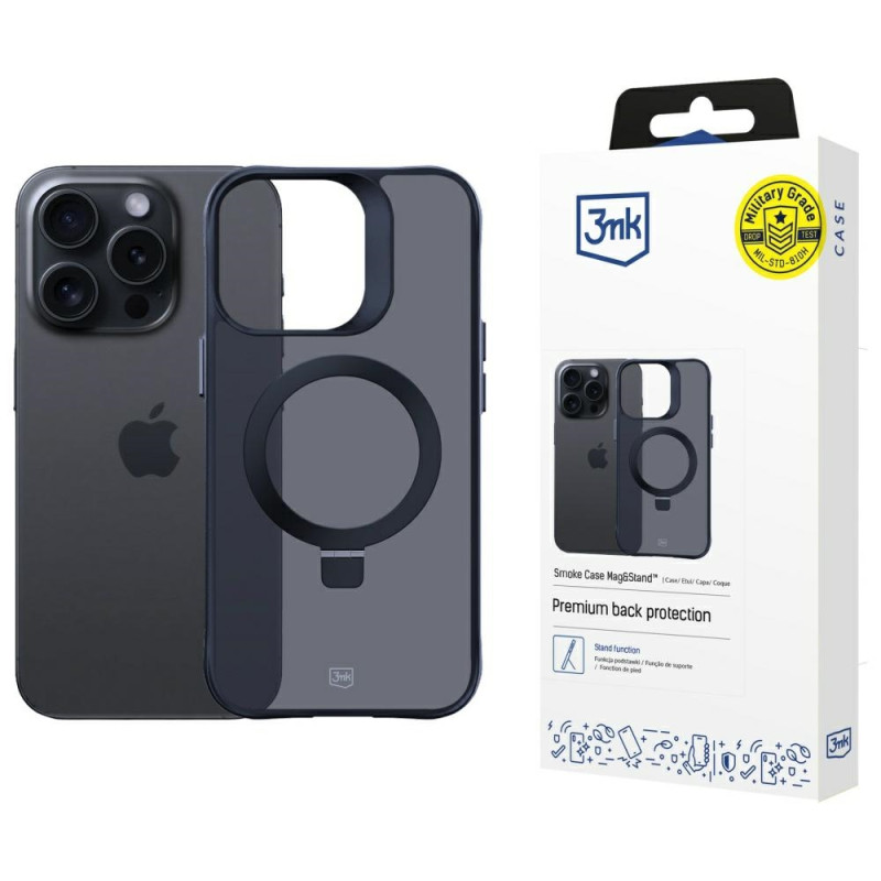Etui 3mk Smoke Case Mag&Stand do iPhone 16 Pro Max