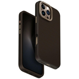 Etui UNIQ Keva Max Camera Stand do iPhone 16 Pro Max, brązowe