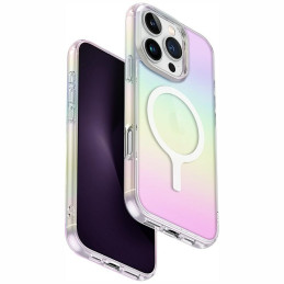 Etui UNIQ Iridescia do MagSafe do iPhone 16 Pro Max, holograficzny