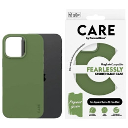 Etui CARE by PanzerGlass Fashion do MagSafe do iPhone 16 Pro Max, zielone
