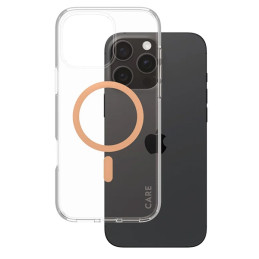 Etui CARE by PanzerGlass Flagship do MagSafe do iPhone 16 Pro Max, brzoskwiniowe