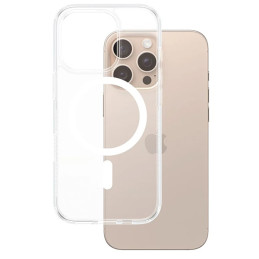 Etui antybakteryjne PanzerGlass HardCase MagSafe do iPhone 16 Pro Max, przezroczysto-białe
