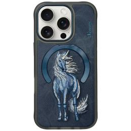 Etui Nimmy Magnetic Fantasy Animal MagSafe do iPhone 16 Pro Max niebieski