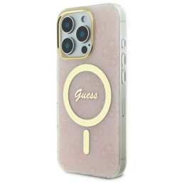 Etui Guess IML 4G MagSafe do iPhone 16 Pro, różowy/pink