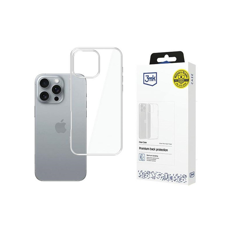 Etui 3MK Clear Case do iPhone 16 Pro, przezroczyste