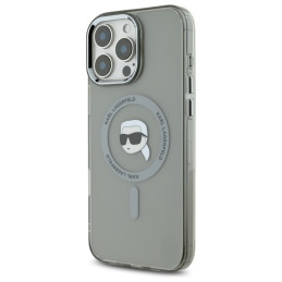 Etui Karl Lagerfeld IML Metal Karl Head MagSafe do iPhone 16 Pro, czarne