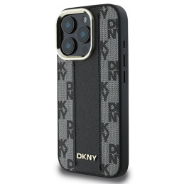 Etui DKNY Checkered Pattern Magsafe do iPhone 16 Pro,  czarne