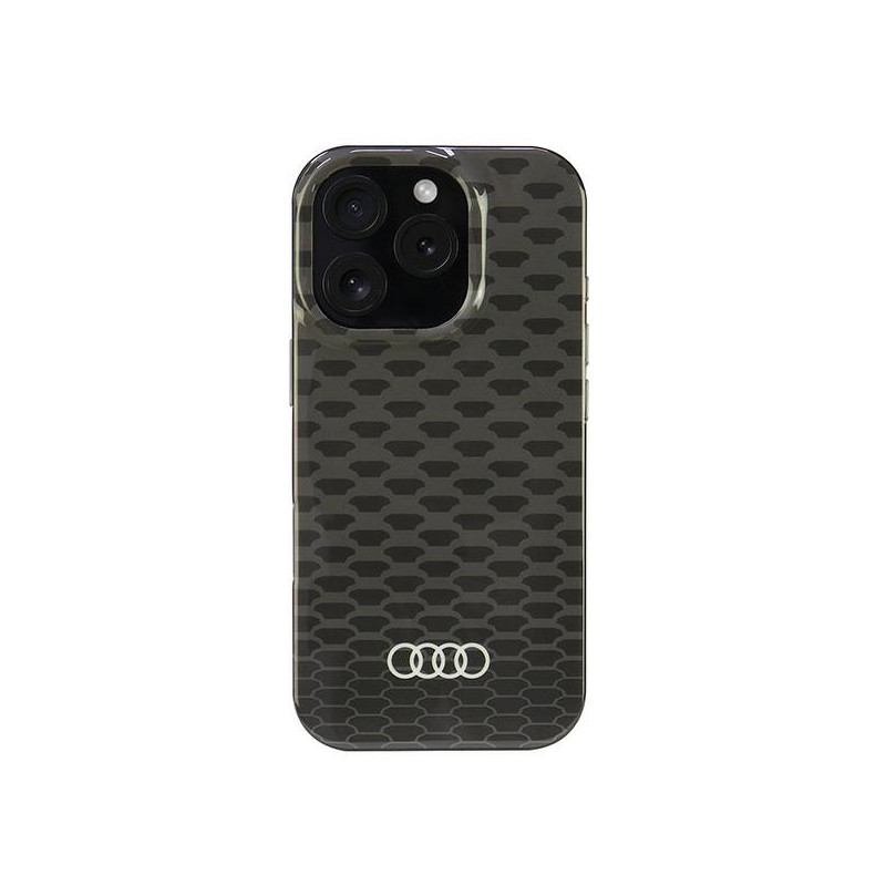 Etui Audi IML Stitching Pattern MagSafe do iPhone 16 Pro, czarne