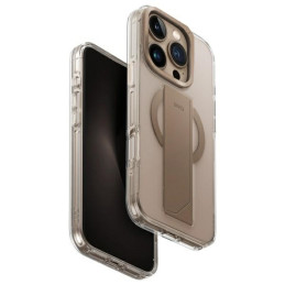 Etui z Pasekiem FlexGrip, Podpórka UNIQ Heldro Max do MagSafe do iPhone 16 Pro, złote
