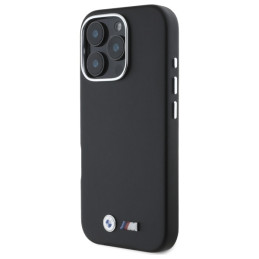 Etui BMW M Smooth Full Wrapped Metal do iPhone 16 Pro, czarne