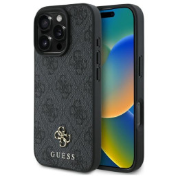 Etui Guess 4G Small Classic MagSafe do iPhone 16 Pro, czarne