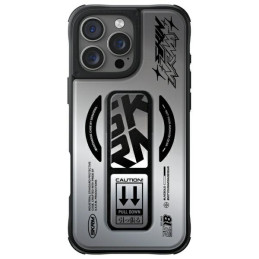 Etui z podstawką Skinarma Kira Kobai do MagSafe do iPhone 16 Pro chrome