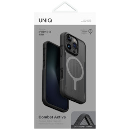 Etui UNIQ Combat Active do MagSafe do iPhone 16 Pro, czarne