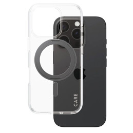 Etui CARE by PanzerGlass Feature Kickstand do MagSafe do iPhone 16 Pro, czarne