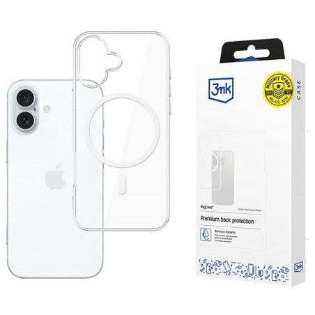 Etui 3MK MagCase do  iPhone 16 Plus, przezroczyste do Magsafe