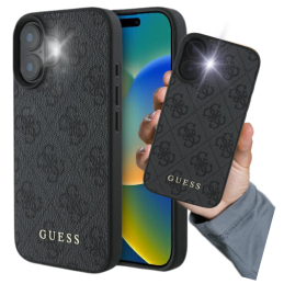 Etui Guess 4G Classic do iPhone 16 Plus, czarne