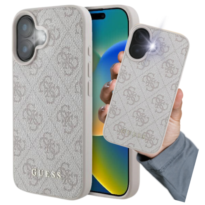 Etui Guess 4G Classic do iPhone 16 Plus, różowy