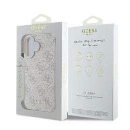 Etui Guess 4G Classic do iPhone 16 Plus, różowy