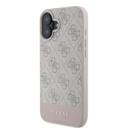 Etui Guess 4G Bottom Stripe do iPhone 16 Plus, różowy