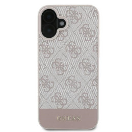 Etui Guess 4G Bottom Stripe do iPhone 16 Plus, różowy