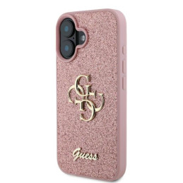 Etui Guess Fixed Glitter Big 4G do iPhone 16 Plus, różowy