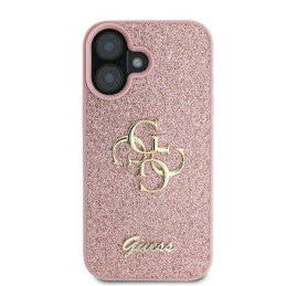 Etui Guess Fixed Glitter Big 4G do iPhone 16 Plus, różowy