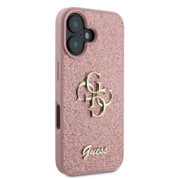 Etui Guess Fixed Glitter Big 4G do iPhone 16 Plus, różowy