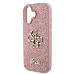 Etui Guess Fixed Glitter Big 4G do iPhone 16 Plus, różowy