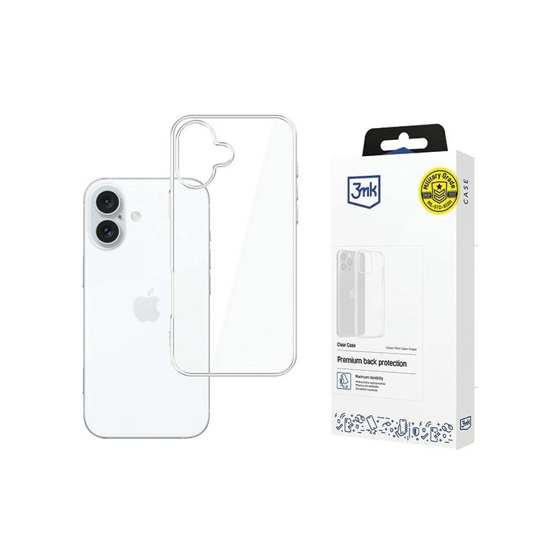 Etui 3MK Clear Case do iPhone 16 Plus, przezroczyste