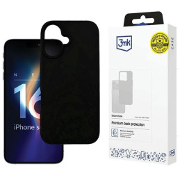 Etui 3MK Silicone Case do iPhone 16 Plus, czarne
