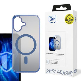 Etui 3mk Frosty MagCase do iPhone 16 Plus, półprzezroczyste z niebieskim