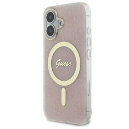 Etui Guess IML 4G MagSafe do iPhone 16 Plus, różowy/pink