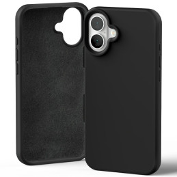 Etui Mercury Silicone do iPhone 16 Plus czarny/black